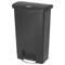 Rubbermaid Commercial Streamline 13-Gallon Front Step Style Resin Step-on Container - Black